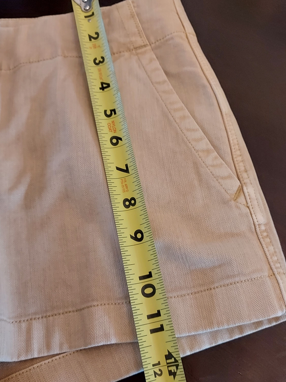 Vineyard Vines Khaki Herringbone High-Rise Tailored Women's Shorts. Sz. 00 - Picture 15 of 16